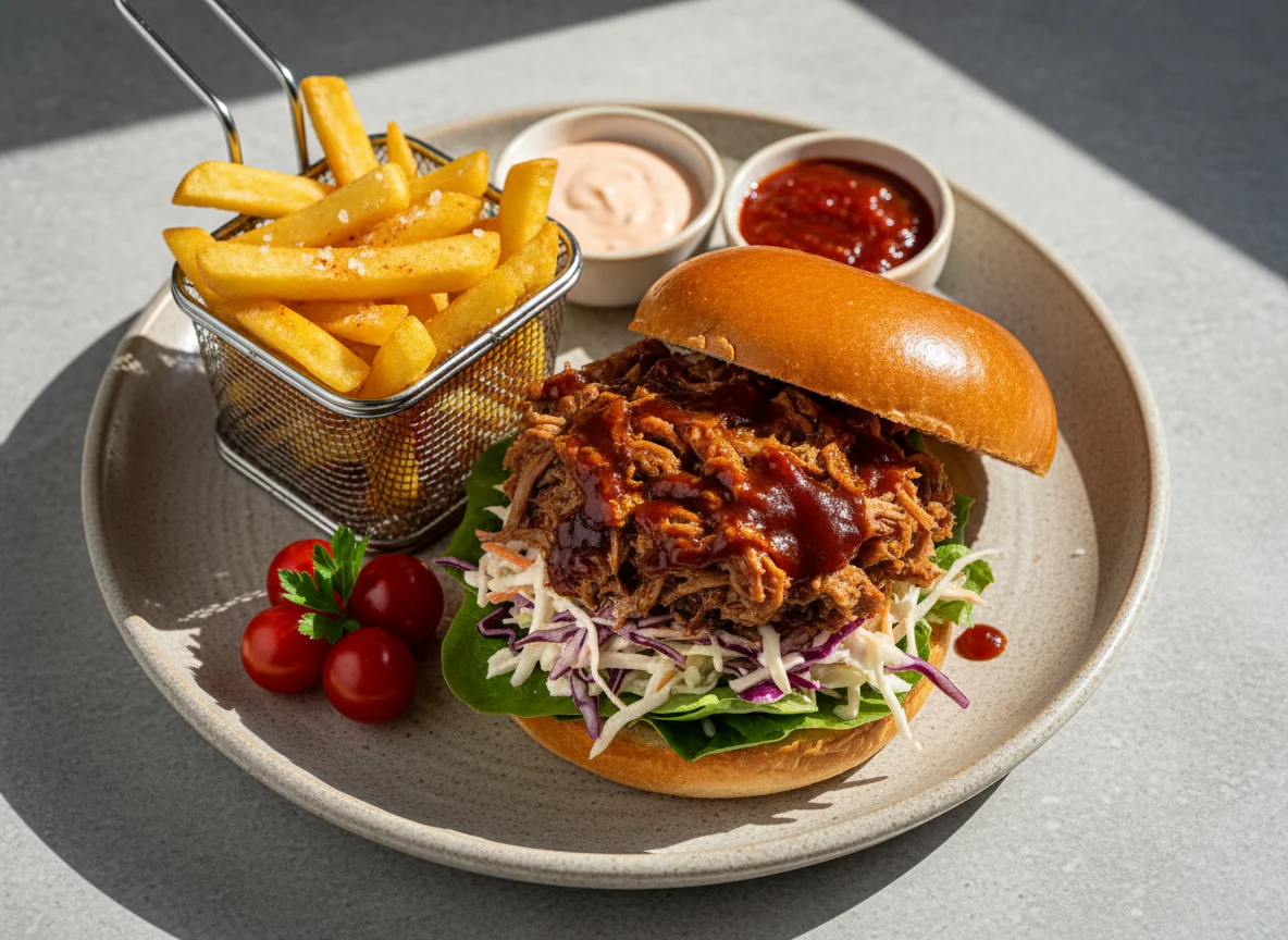 Pulled pork burger